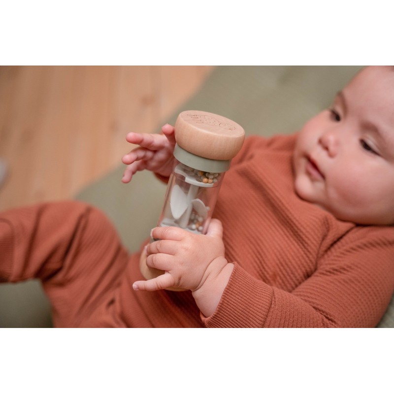 LITTLE DUTCH. Ξύλινη κουδουνίστρα με ήχο βροχής Little Farm FSC