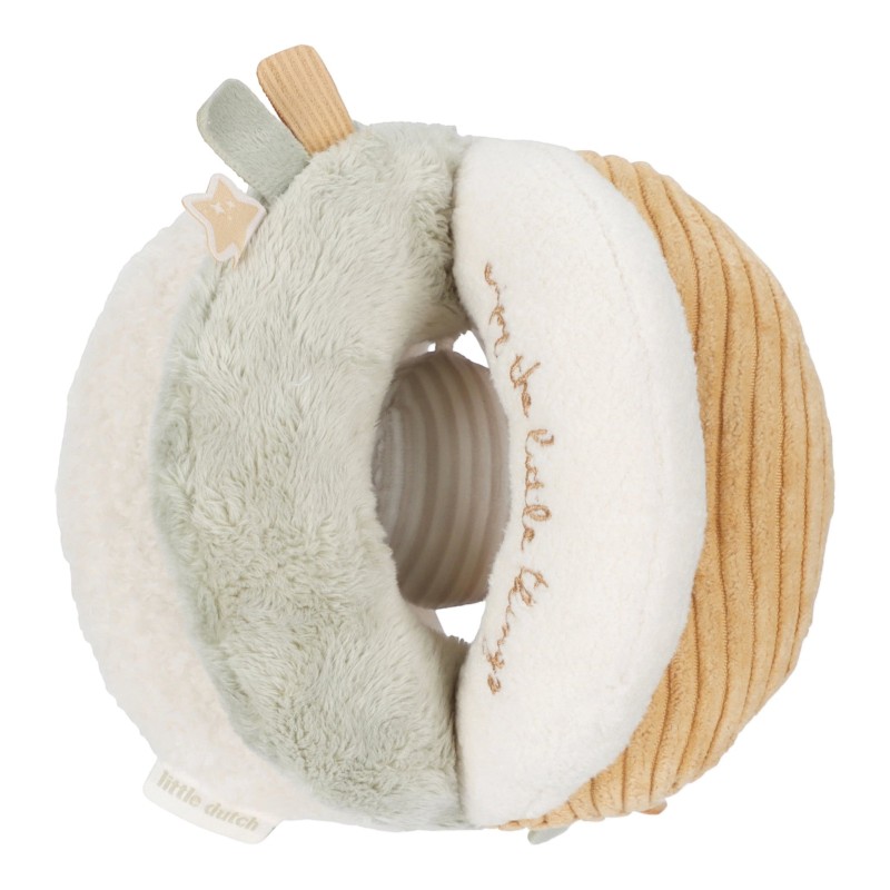LITTLE DUTCH. Υφασμάτινη μπάλα με χειρολαβές Newborn Naturals GRS
