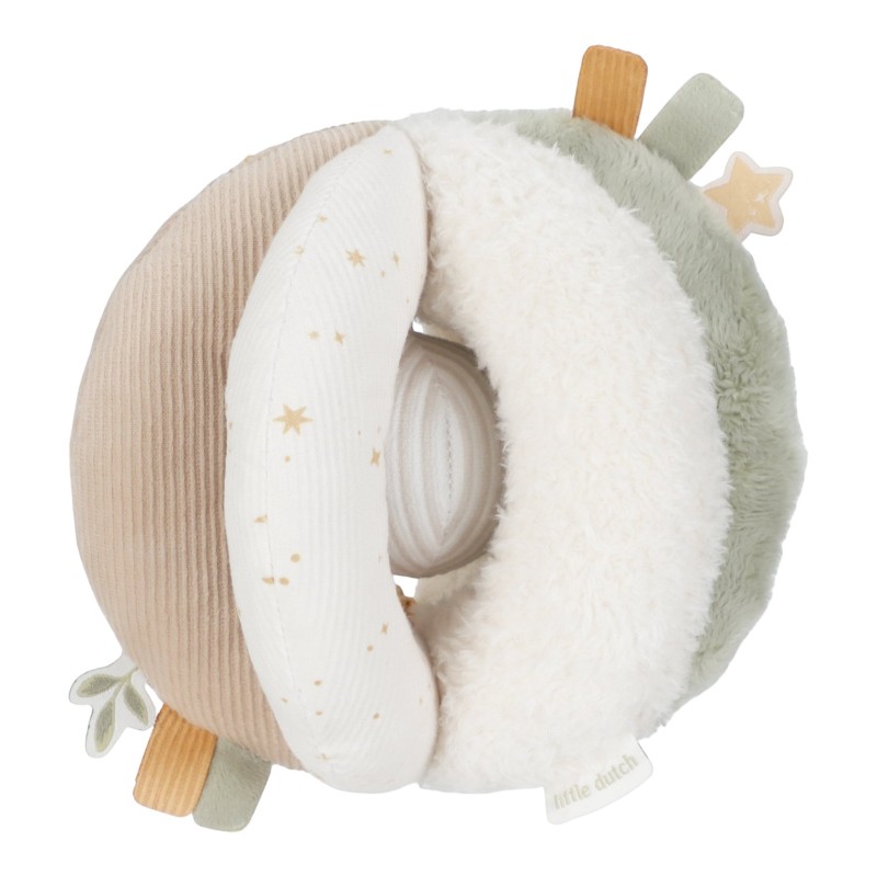 LITTLE DUTCH. Υφασμάτινη μπάλα με χειρολαβές Newborn Naturals GRS