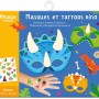Auzoo Σετ Δημιουργικής Κατασκευής: Μάσκες & Τατουάζ Δεινόσαυροι