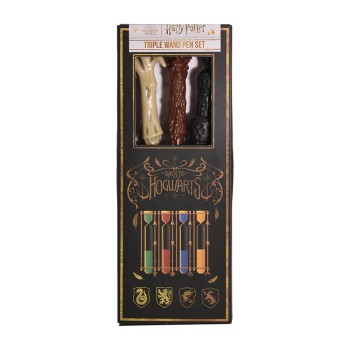 Harry Potter Σετ Στυλό Ραβδιά Triple Wand Pack – Colourful Crest