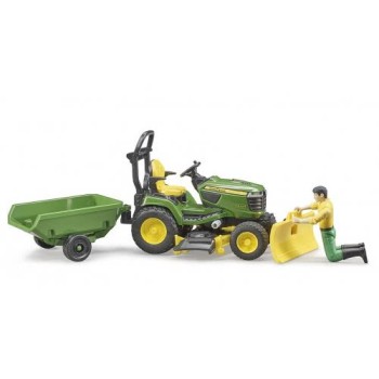 Bruder "John Deere X949 Χλοοκοπτικό τρακτέρ με καρότσι και κηπουρό." - 1:16