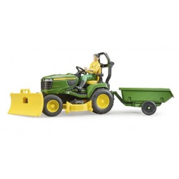 Bruder "John Deere X949 Χλοοκοπτικό τρακτέρ με καρότσι και κηπουρό." - 1:16