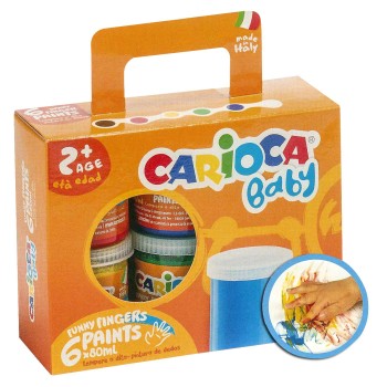Carioca Δαχτυλομπογιές 80 ml  6 Τεμ.