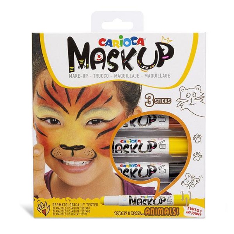 Carioca Mask Up Σετ Ζωγραφικής Προσώπου σε Στικ "Animals"