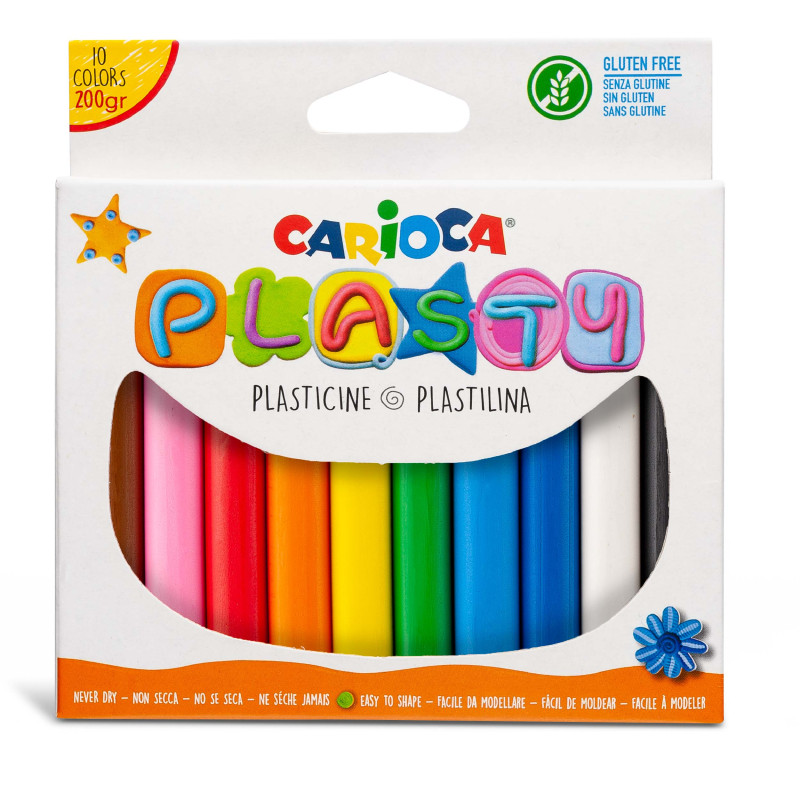 Carioca Πλαστελίνη Plasty 200 gr - 10 Pcs