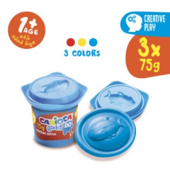 Carioca Σετ Πλαστοζυμαράκια BABY Do - 3x150gr Τεμάχια