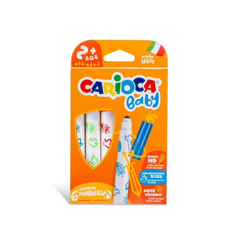 Carioca Μαρκαδόροι Baby Jumbo 6 Χρώματα 