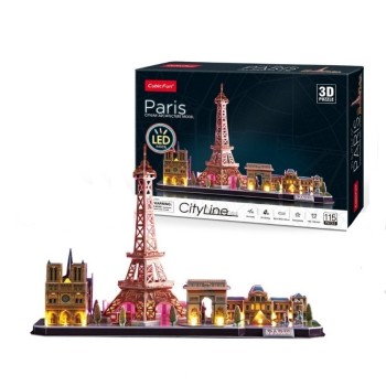 CubicFun 3D Puzzle City Line LED "Παρίσι"