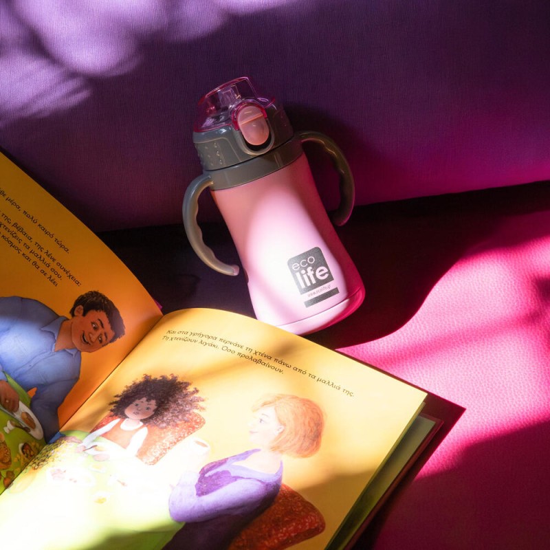 Eco Life Παιδικό  Ανοξείδωτο Παγούρι Θερμός Kids Thermos Pink 300ml