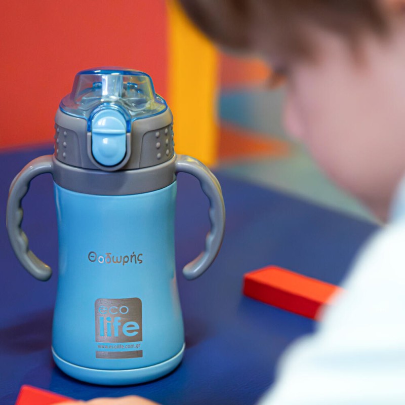 Eco Life Παιδικό  Ανοξείδωτο Παγούρι Θερμός Kids Thermos Blue 300ml