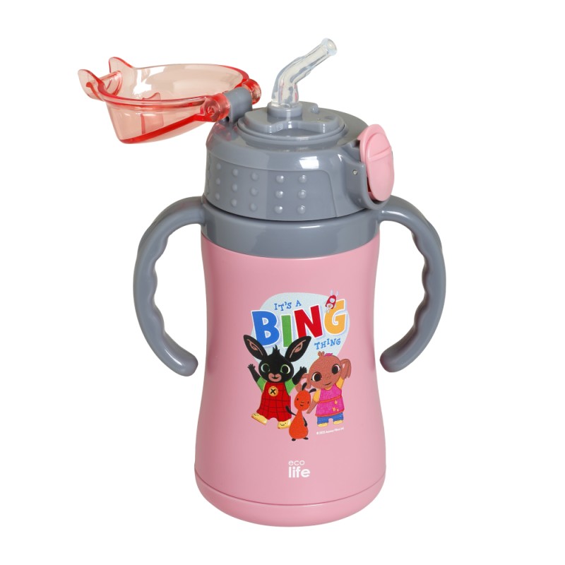 Eco Life Παιδικό Ανοξείδωτο Παγούρι Θερμός Kids Thermos "It's A Bing Thing" Pink 300ml