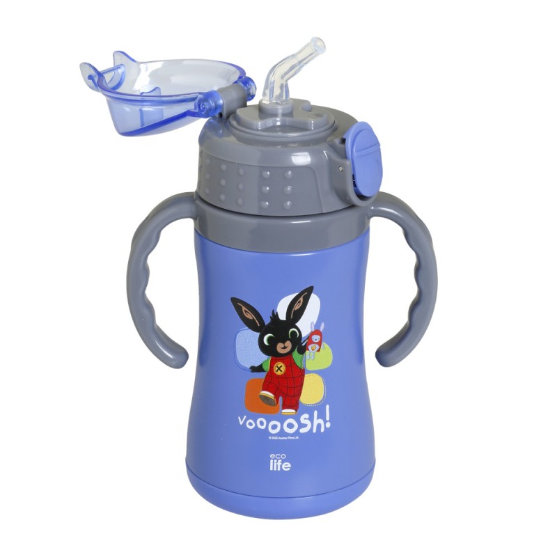 Eco Life Παιδικό Ανοξείδωτο Παγούρι Θερμός Kids Thermos "Bing - Voooosh" Blue 300ml
