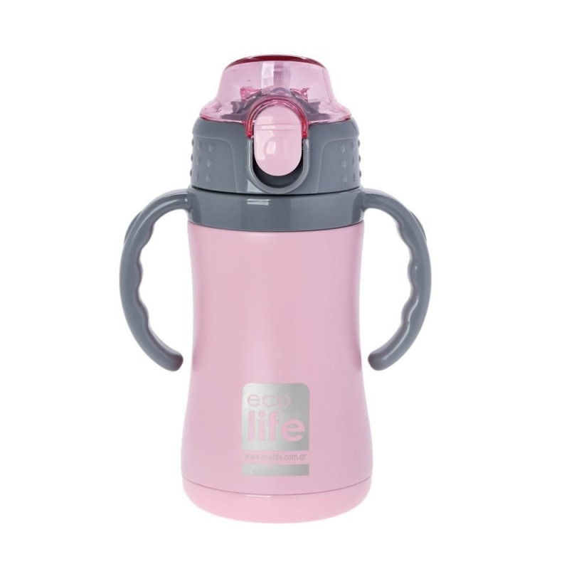 Eco Life Παιδικό  Ανοξείδωτο Παγούρι Θερμός Kids Thermos Pink 300ml