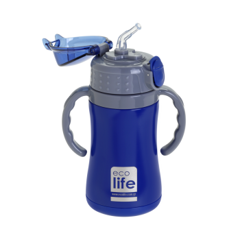 Eco Life Παιδικό  Ανοξείδωτο Παγούρι Θερμός Kids Thermos Navy Blue 300ml