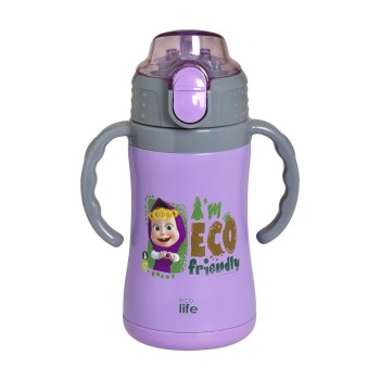 Eco Life Παιδικό Ανοξείδωτο Παγούρι Θερμός Kids Thermos "Masha -Eco Friendly" Lilac 300ml