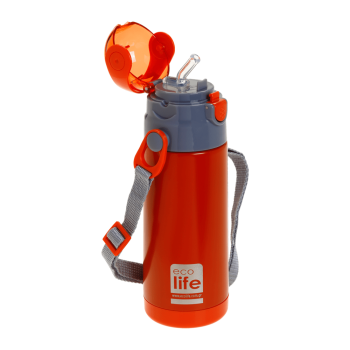 Eco Life Παιδικό  Ανοξείδωτο Παγούρι Θερμός Kids Thermos Red 400ml