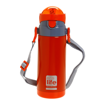 Eco Life Παιδικό  Ανοξείδωτο Παγούρι Θερμός Kids Thermos Red 400ml