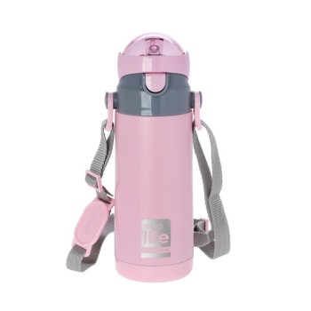 Eco Life Παιδικό  Ανοξείδωτο Παγούρι Θερμός Kids Thermos Pink 400ml