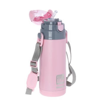Eco Life Παιδικό  Ανοξείδωτο Παγούρι Θερμός Kids Thermos Pink 400ml