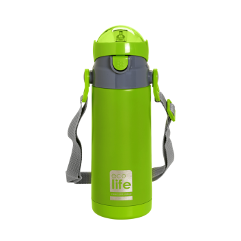 Eco Life Παιδικό  Ανοξείδωτο Παγούρι Θερμός Kids Thermos Green 400ml