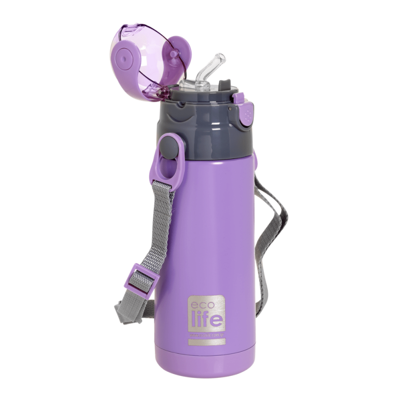 Eco Life Παιδικό  Ανοξείδωτο Παγούρι Θερμός Kids Thermos Lilac 400ml
