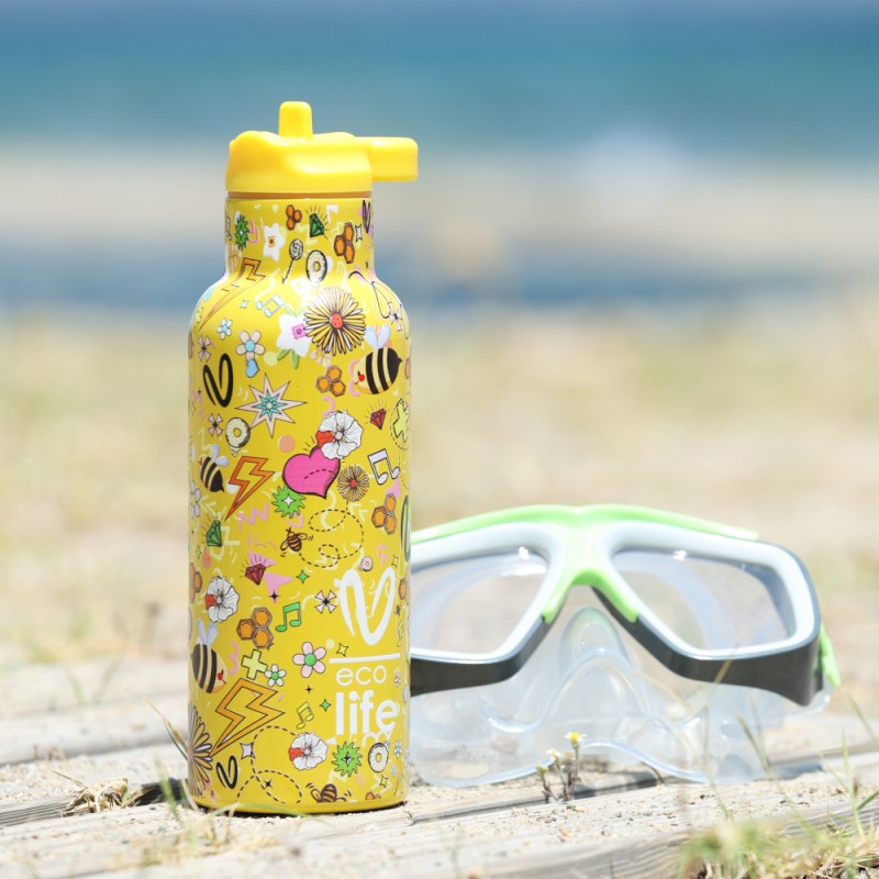 Eco Life x Vasiliki Ανοξείδωτο Παγούρι Θερμός Joy 500ml