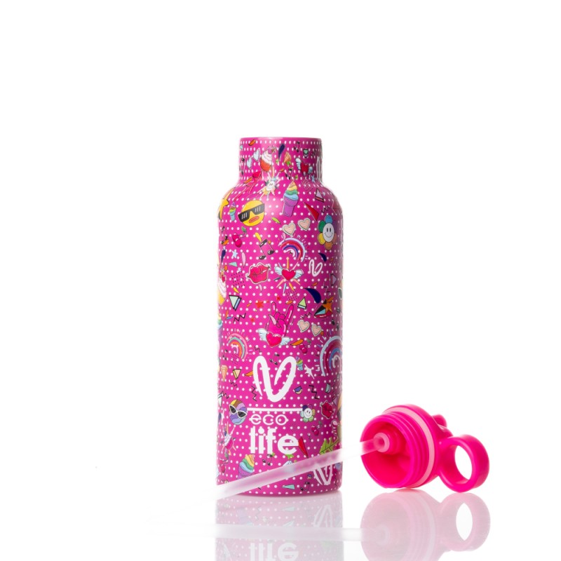 Eco Life x Vasiliki Ανοξείδωτο Παγούρι Θερμός Rainbow 500ml
