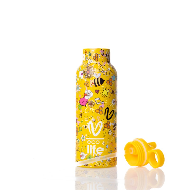 Eco Life x Vasiliki Ανοξείδωτο Παγούρι Θερμός Joy 500ml