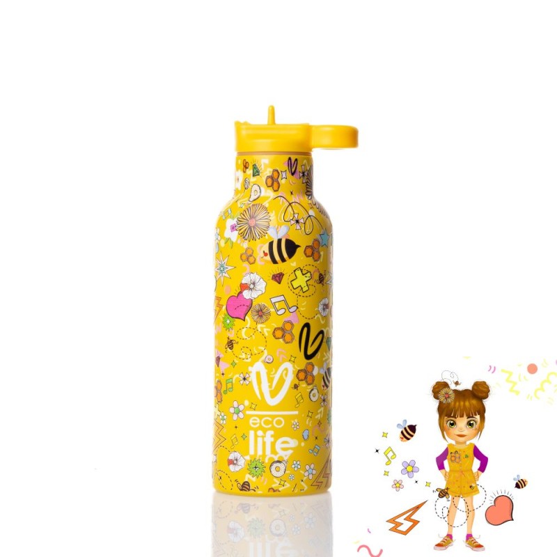 Eco Life x Vasiliki Ανοξείδωτο Παγούρι Θερμός Joy 500ml