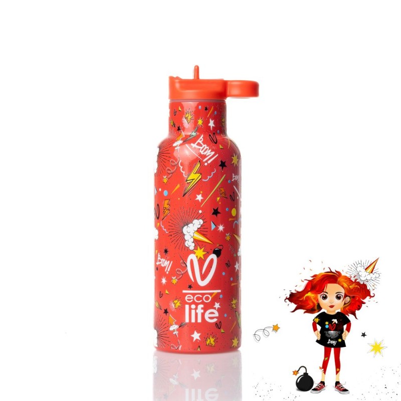 Eco Life x Vasiliki Ανοξείδωτο Παγούρι Θερμός Spitha 500ml
