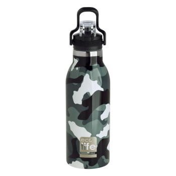 Eco Life Ανοξείδωτο Παγούρι Θερμός Camouflage 550ml Sport Πώμα