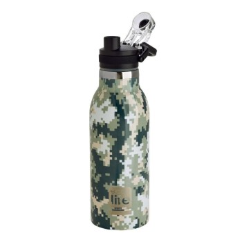 Eco Life Ανοξείδωτο Παγούρι Θερμός Pixels 550ml Sport Πώμα