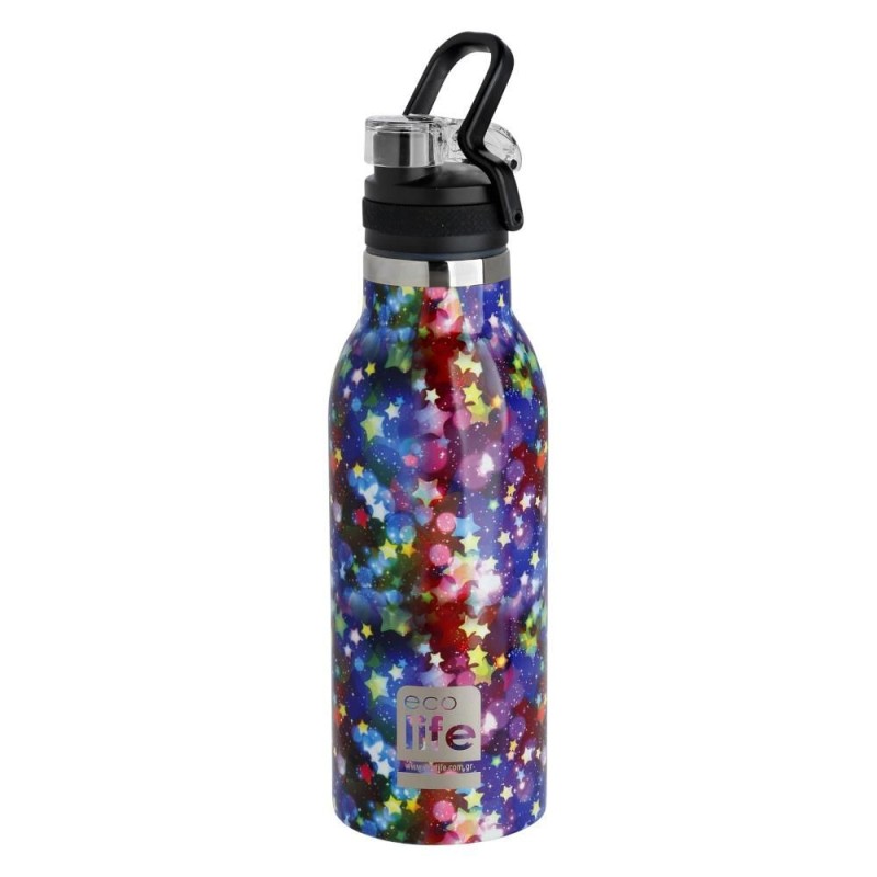 Eco Life Ανοξείδωτο Παγούρι Θερμός Stardust 550ml Sport Πώμα