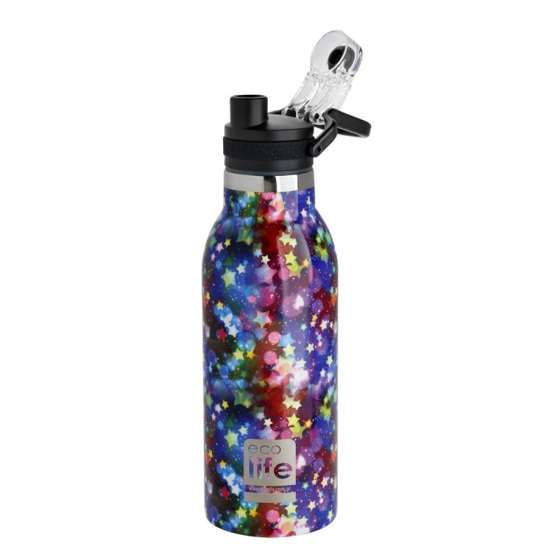 Eco Life Ανοξείδωτο Παγούρι Θερμός Stardust 550ml Sport Πώμα