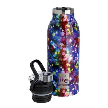 Eco Life Ανοξείδωτο Παγούρι Θερμός Stardust 550ml Sport Πώμα
