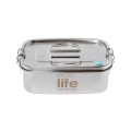 Eco Life Ανοξείδωτο Φαγητοδοχείο 1lt Μονού Τοιχώματος (Ανοξείδωτο Καπάκι)