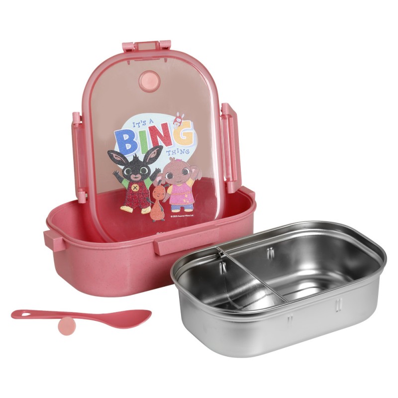 Eco Life "It's A Bing Thing" Pink Φαγητοδοχείο 900ml Με Χώρισμα