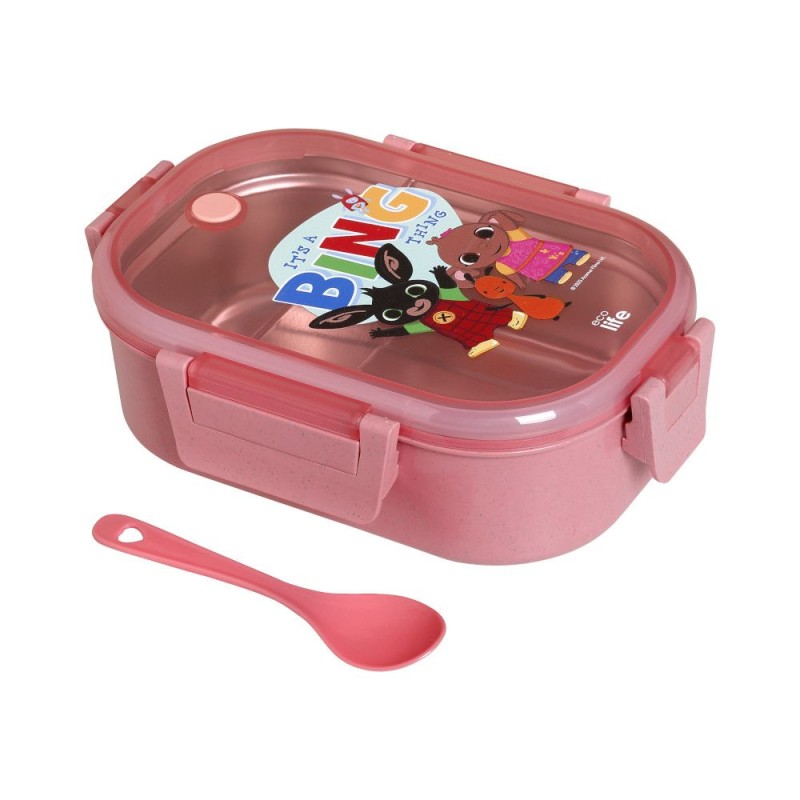 Eco Life "It's A Bing Thing" Pink Φαγητοδοχείο 900ml Με Χώρισμα