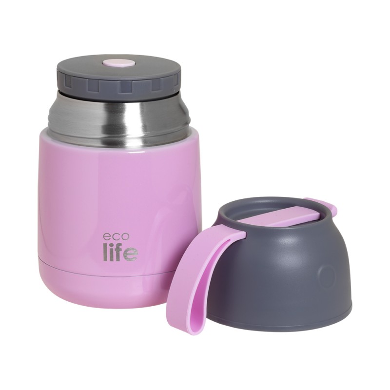 Eco Life Θερμός Φαγητού 450ml Baby Pink