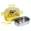 Eco Life "Masha - Save The Wild" Yellow Φαγητοδοχείο 900ml Με Χώρισμα