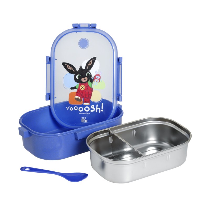 Eco Life "Bing- Voooosh" Blue Φαγητοδοχείο 900ml Με Χώρισμα