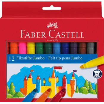 Faber-Castell Σετ Μαρκαδόροι Jumbo 12 Χρώματα 