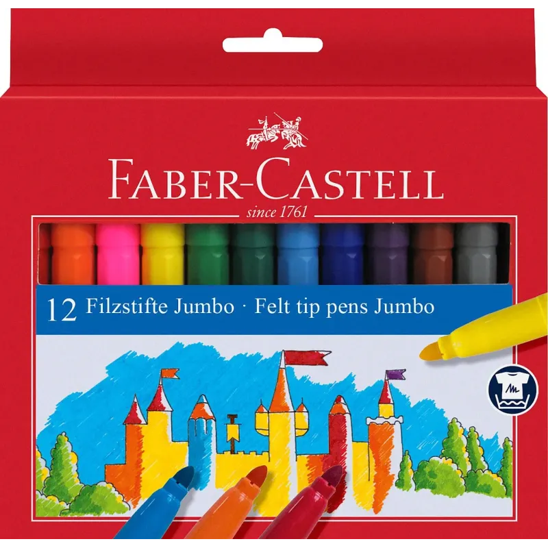 Faber-Castell Σετ Μαρκαδόροι Jumbo 12 Χρώματα 