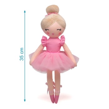 Kiokids Υφασμάτινη Κούκλα Μπαλαρίνα "Rosa" 35εκ.