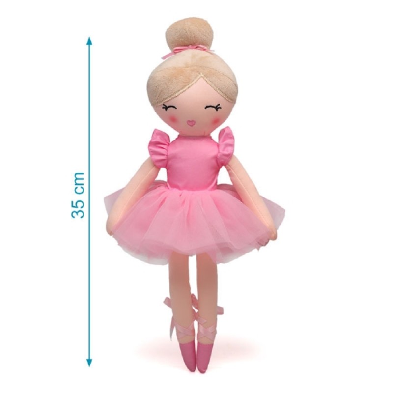 Kiokids Υφασμάτινη Κούκλα Μπαλαρίνα "Rosa" 35εκ.