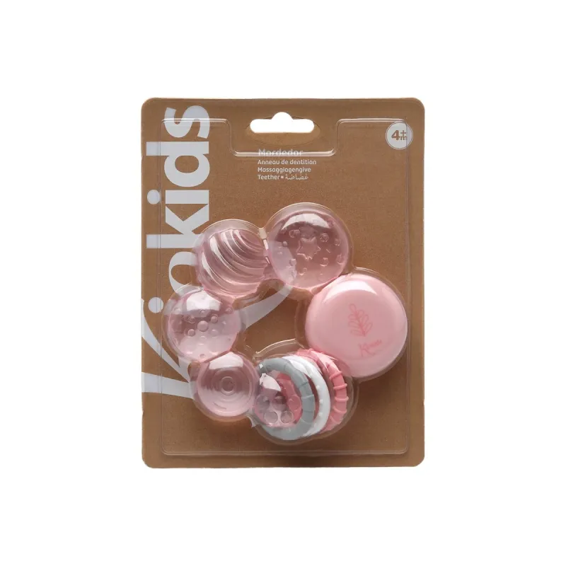 Kiokids Μασητικός Κρίκος Οδοντοφυΐας Νερού Ροζ