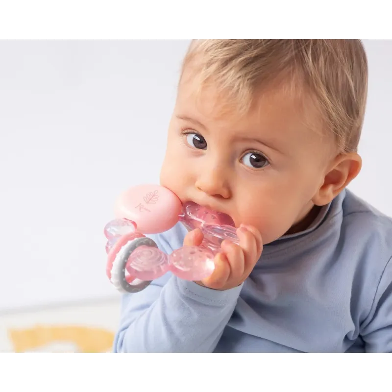 Kiokids Μασητικός Κρίκος Οδοντοφυΐας Νερού Ροζ