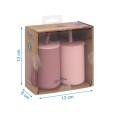 Kiokids Σετ Ποτήρια Σιλικόνης με Καλαμάκι 180ml Ροζ