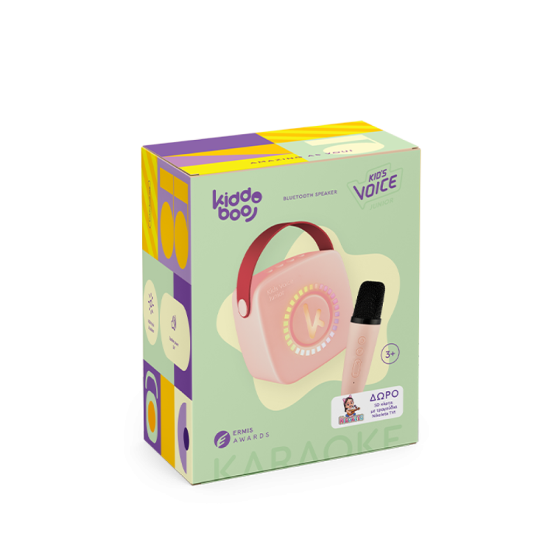 Kiddoboo mini Karaoke Speaker & Mic Pink + NikoletaTV